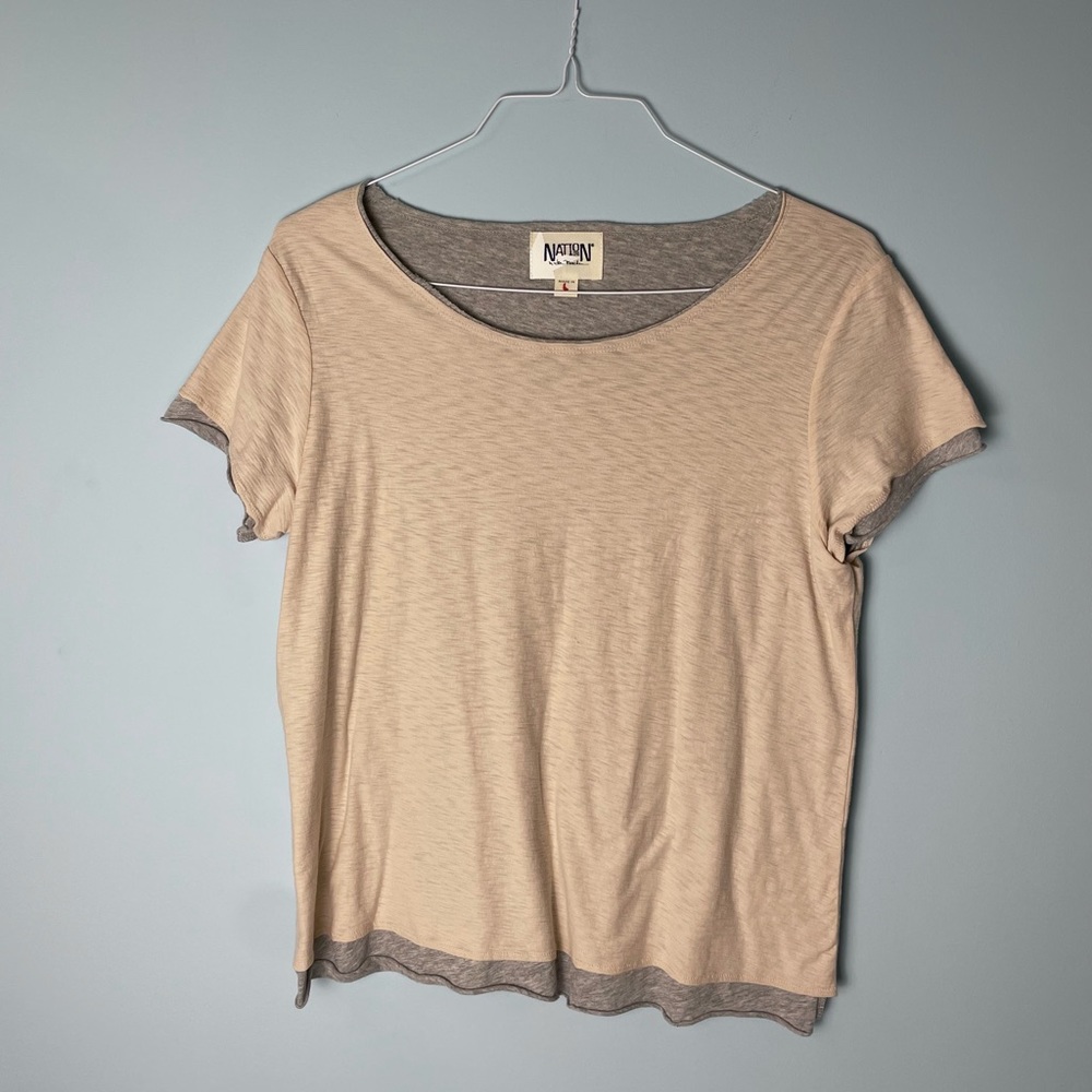 Nation LTD Grey Cream T-Shirt